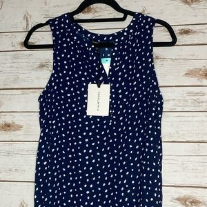 41 Hawthorn Navy Blue & White Polka Dot Tank